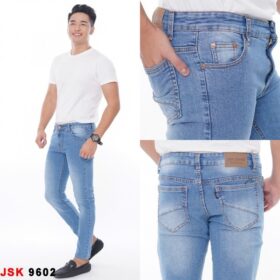 BEST SELLER Celana Jeans Pria Skinny Softjeans Denim Stretch Bigsize - Biru Muda