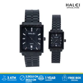 Jam Tangan Pasangan Couple Haleiwatch Original Analog TGL Aktif 584