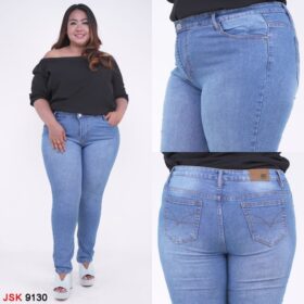 Celana Panjang Skinny Jeans Wanita Denim (Jumbo Size 35-38) JSK JEANS - Biru Muda