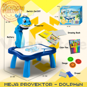 Meja Belajar Proyektor Dolphin Little Pony Princes BRO1512 BRO1524 Dolphin 1524