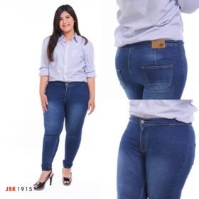 Celana Panjang Highwaist Softjeans Wanita Denim JSK - Biru Jeans