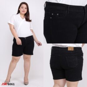 Celana Pendek Hotpants JUMBO Jeans Wanita JSK JEANS - Hitam