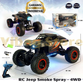 RC Mobil Spray Smoke 4WD 4X4 Shock Breaker Jumbo Besar Remot RDR1143 Oren