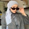 JINISO Earth Tone Pashmina Hijab Basic AURA ASH GREY