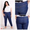 Celana Panjang Jeans Wanita Jumbo Losban Pinggang Karet JSK JEANS - Biru Tua