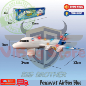 Mainan Pesawat Terbang Lion Garuda Airbus King Citilink OTB014 Biru