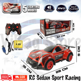 RC Sedan Sport Racing Ligthing Mode 2wd Lampu Menyala Musik RDR1124 Merah