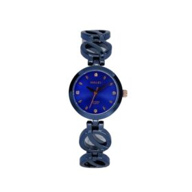 Halei Jam Tangan Analog Kaca Sapphire Biru Wanita Anti Gores Garansi - 5004