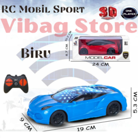 RC Mobil Sport Lambhorgini Lampu 3D Remote Control Balap RDR1096 Biru