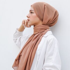 Aura Dusty Cream Active Hijab Pashmina Shawl PASHMINA POLOS