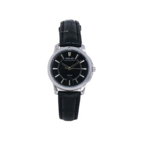 Halei Jam Tangan Wanita Kulit Analog Anti Karat Original Garansi 506 L - Plat Hitam