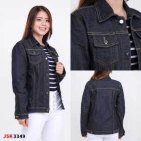 Jaket Jeans Wanita Trend Bigsize Jumbo Denim Levis Original JSK JEANS - Garmen Hitam