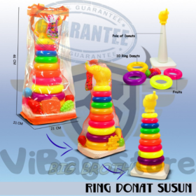 Mainan Ring Donat Susun Besar Bongkar Pasang Pretend Play RD10HA