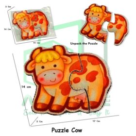 Mainan Puzzle Binatang Buah Puzle Kain Flanel Souvenir Unik Lucu SAPI