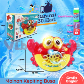 Mainan Kepiting Camera Bubble Gun Kamera Gelembung Busa Sabun BBR1097