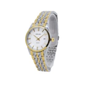 Jam Tangan Original Haleiwatch Analog Wanita Casual SilverGold 562L - Plat Putih