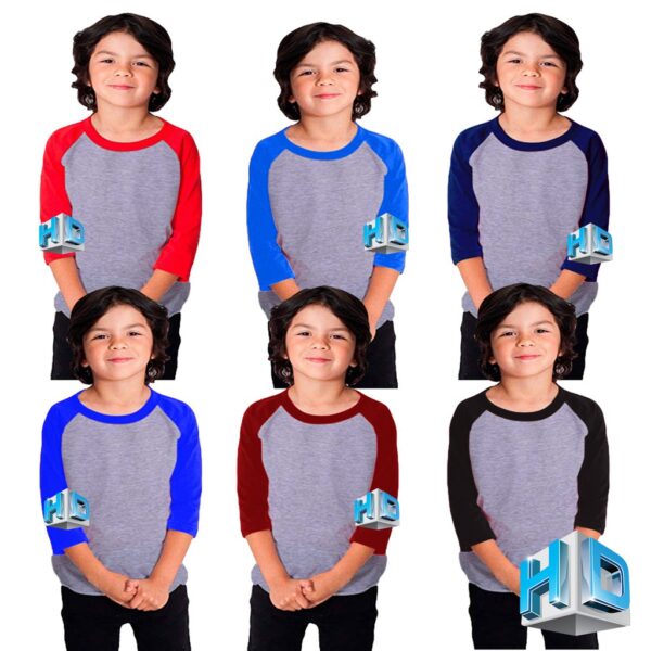 Baju raglan anak 3/4 kaos kids raglan baby baju reglan anak polos