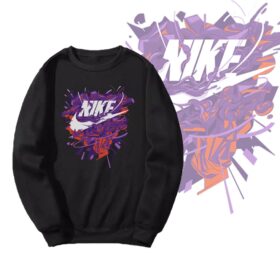 Sweater Nike Purple Crewneck - Sweater Sablon Basic Sweater Logo Oversize