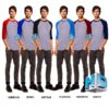 Kaos Raglan Polos 3/4 Pria Kaos Pria Distro Polos Baju Kaos Pria