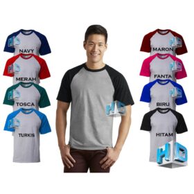 Kaos Raglan Pendek Baju Raglan Polos Fashion Reglan Pendek Kaos Distro