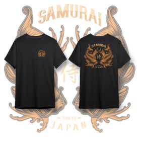 Kaos distro murah pria samurai japan cat baju kaos gambar printing atasan pria