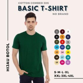 Kaos Polos Lengan Pendek Cotton Combed 30S Katun Combed