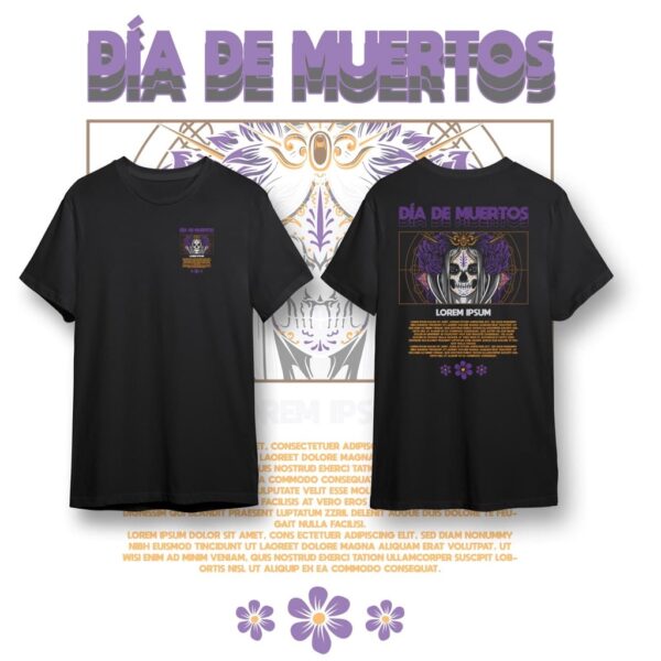 Kaos Distro Murah Kaos Pria Dia De Muertos Black Baju Kaos Distro Kaos Gambar Printing Kaos Pria